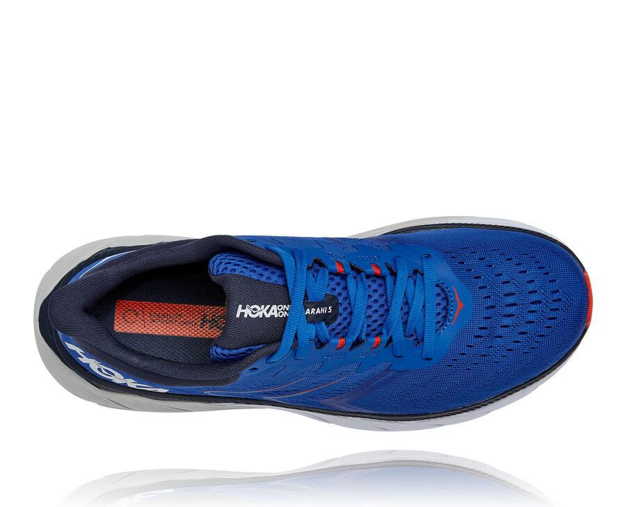 Tenis Hoka One One Masculino Azuis - Arahi 5 - 826-MPRQGS